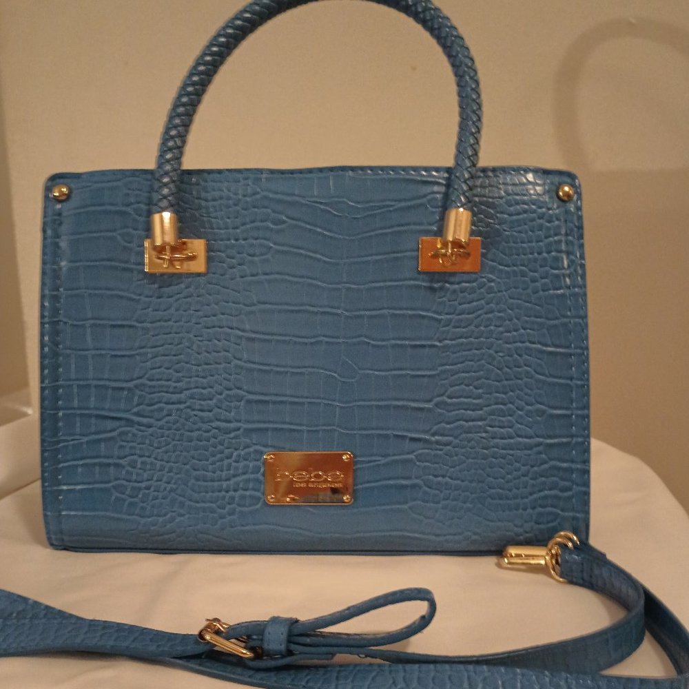 BEBE VEGAN LEATHER CROSSBODY BAG